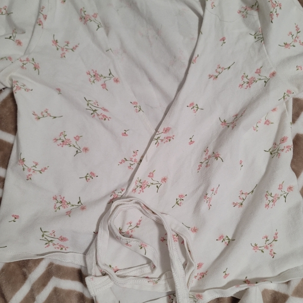 Floral Wrap Top